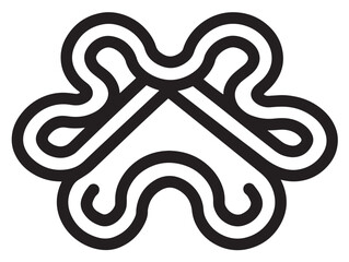 Modern nylon material icon in sleek minimal vector artwork