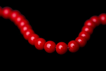 Obraz premium red beads isolated