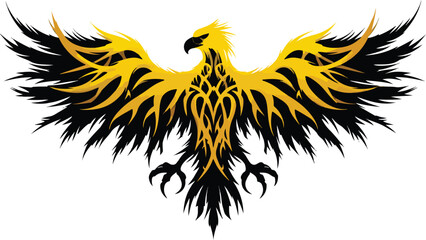 Obraz premium Eagle graphic design black and gold