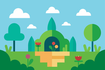 Fototapeta premium the sky s hidden garden