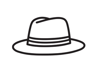 Elegant Panama hat icon in clean vector style
