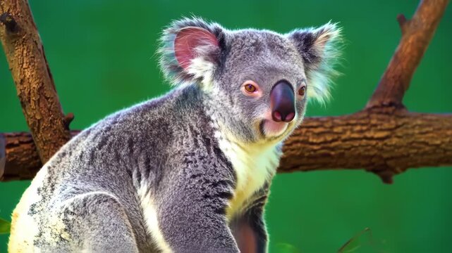 Koala green screen background natural wild life