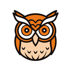 Fototapeta premium owl on white background