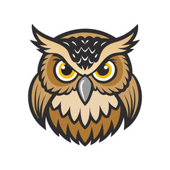 Fototapeta premium owl on white background