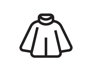 Poncho clothing icon in simple stylish vector artwork