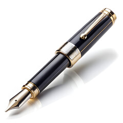 fountain pen on white background
