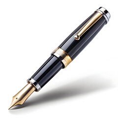 Naklejka premium fountain pen on white background