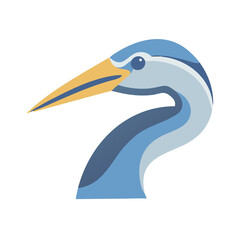 Obraz premium heron on white background
