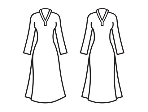 Elegant salwar kameez icon in clean vector style