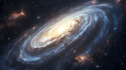 Obraz premium Spiral galaxy in space