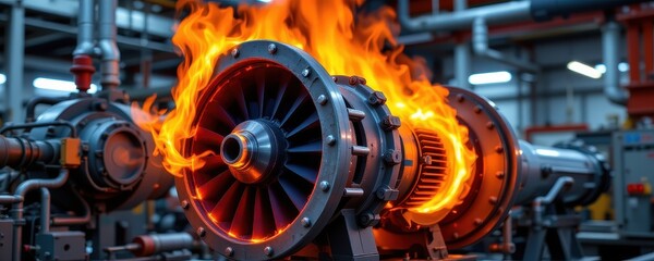 gas turbine plants burn raw natural gas producing hot exhaust that spins turbine blades generating electricity quickly to meet spikes in industrial and residential demand