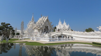 Wat Rong Khun,Ornate statues in the White Temple in Chiang Rai, Northern Thailand, Asia