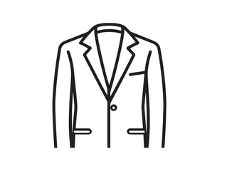 Stylish formal suit clothing illustration in detailed minimal line art