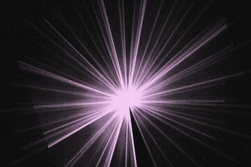 Abstract glowing purple light burst emanating from a central point against a dark background