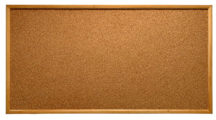 Wooden Framed Cork Bulletin Board for Notices.