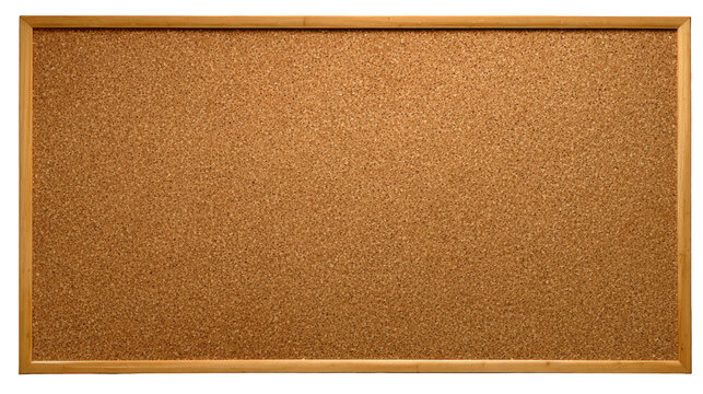Wooden Framed Cork Bulletin Board for Notices.