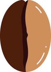 Isolated coffee bean illustration