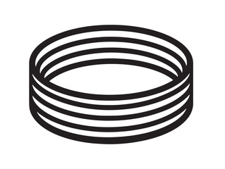 Stylish toe ring accessory in elegant flat vector drawing