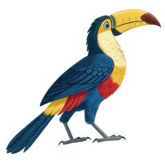 Fototapeta premium Colorful toucan bird isolated on transparent background