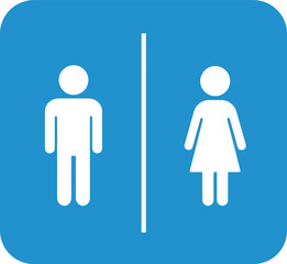 Modern gender neutral restroom sign