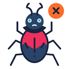 vector illustration of a cartoon bug