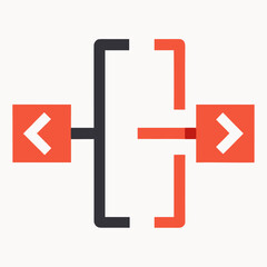 Fototapeta premium red and white arrow