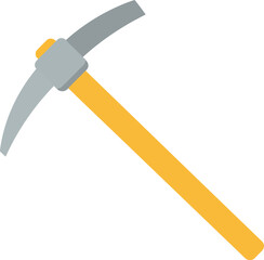 Yellow pickaxe tool