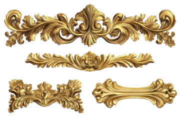 Decorative gold frames with intricate gothic designs showcasing exquisite texture and craftsmanship while enhancing artistic presentation in elegant settings