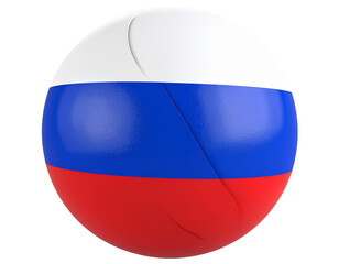 Crumpled Paper Effect with Russian Flag Print, isolated on a transparent background.