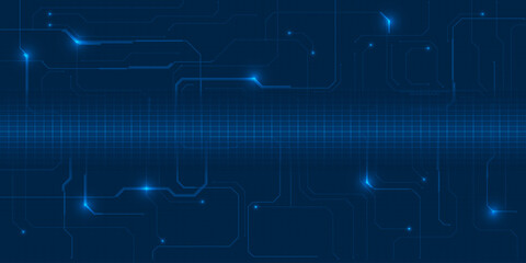 Abstract digital technology background with hi tech line and circuit patterns.Vector illustrations.