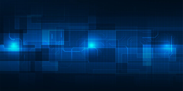 Abstract futuristic technology background with hi tech digital circuit network.Vector illustrations.