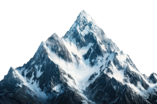 Majestic snow-capped mountain peaks rise against a clear sky, showcasing nature's grandeur in a serene, pristine landscape during daylight hours