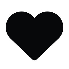 Solid heart icon for love, favorites, and likes.
