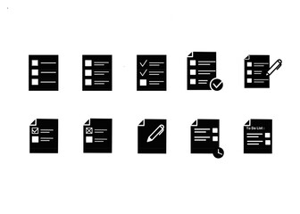To-Do Lists Icon Pack sihlouette 