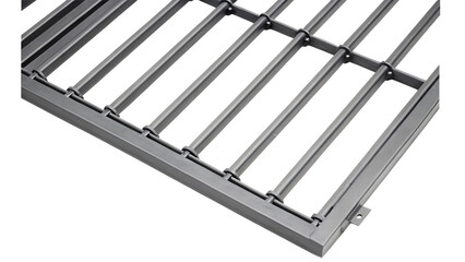 Obraz premium Metal prison bars on white background isolated on a transparent background gate security