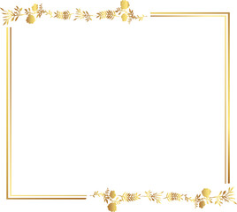 frame with leaves gold border Golden Border Warm Color Frame	
