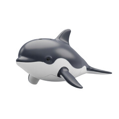 Fototapeta premium Cute Dolphin Illustration Isolated On Transparent Background For Kids Art Design