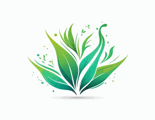 Beautiful color flower logo vector with white background 