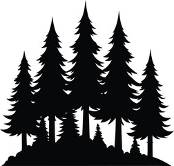 Obraz premium silhouettes of trees