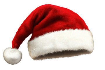 Joyful Santa Claus Christmas hat with white pompom perfect for festive celebrations and holiday gatherings during the winter season