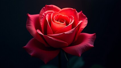 Smooth texture of painting is felt through seamless color blending with a dark background