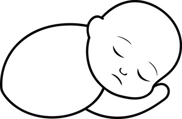 baby girl vector illustration