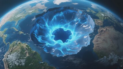 Glowing Vortex in Earth's Ocean: A Surreal Phenomenon