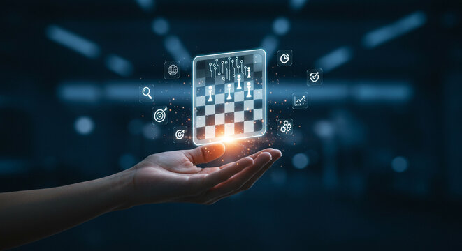 High-Resolution Stock Photo of Businesswoman Exploring Dynamic Holographic Data Visualizations for Corporate Planning