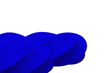 3d blue element spins wave color illustration design background png render curve line 