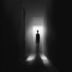 Obraz premium a shadowy humanoid f