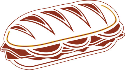 Abstract geometric pattern with vibrant color accents silhouette