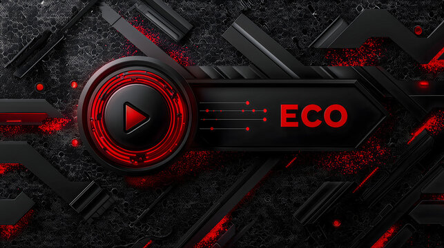 Ecology technology icon inside a media control panel