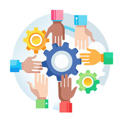 hand holding social network