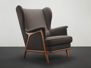 black leather armchair